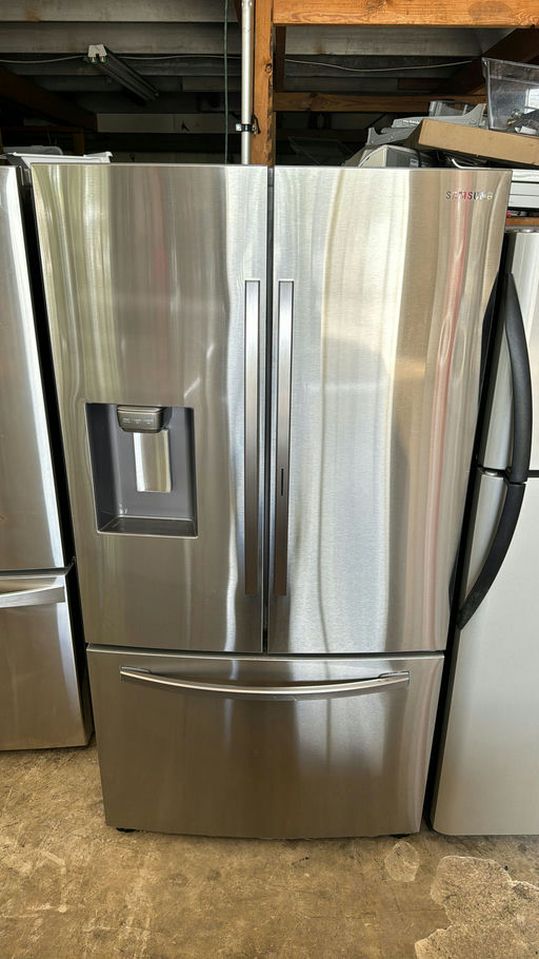 Samsung 3-Door French Door Fridge, Stainless, Excellent Cond.