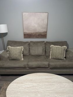 Gray Fabric 3-Seat Sofa
