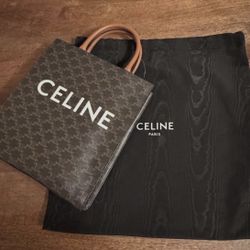  CELINE MINI VERTICAL CABAS IN TRIOMPHE BAG