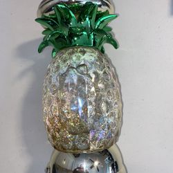 Bath & Body Works Pedestal PINEAPPLE WATER GLOBE 3-WICK Candle Holder