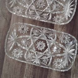 2 Crystal Dishes