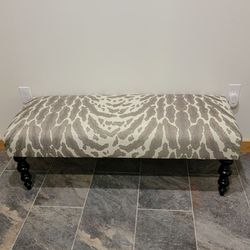 Animal stripped sitting bench