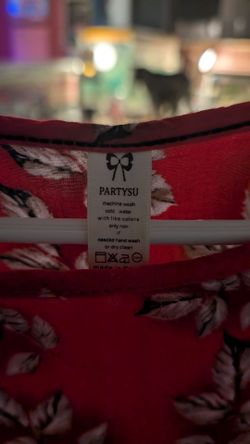 Partysu Red Floral Print Dress