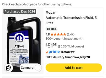 Mopar Transmission oil