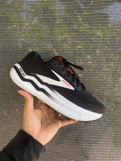 Brooks Ghost Max 2  in Black, White, and Fiery Red
