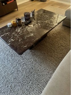 Solid marble coffee table