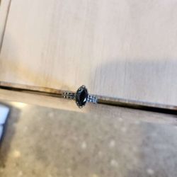 Black diamond engagement ring