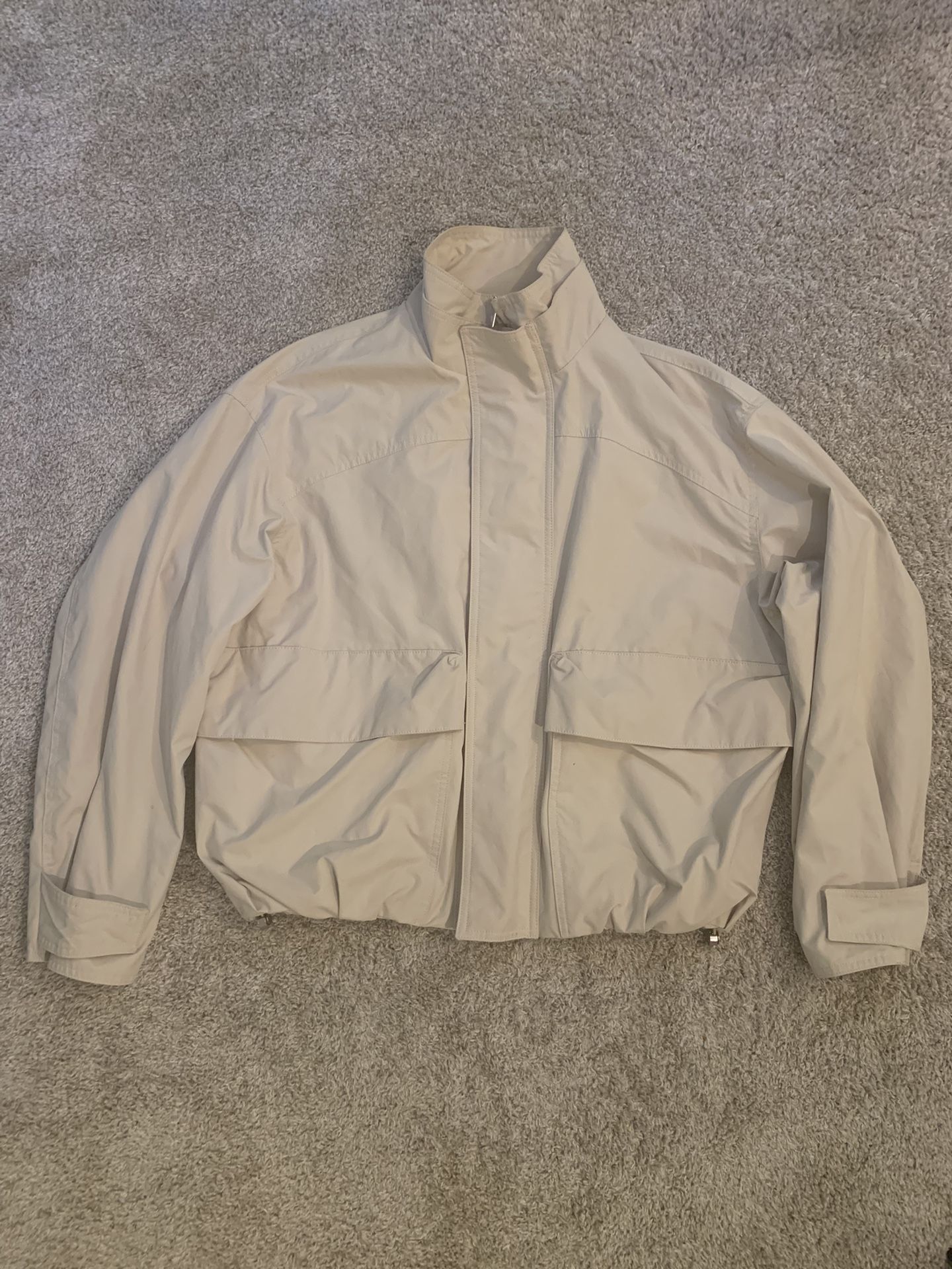 Zara Cream Bomber Jacket – Size Small, Worn Once