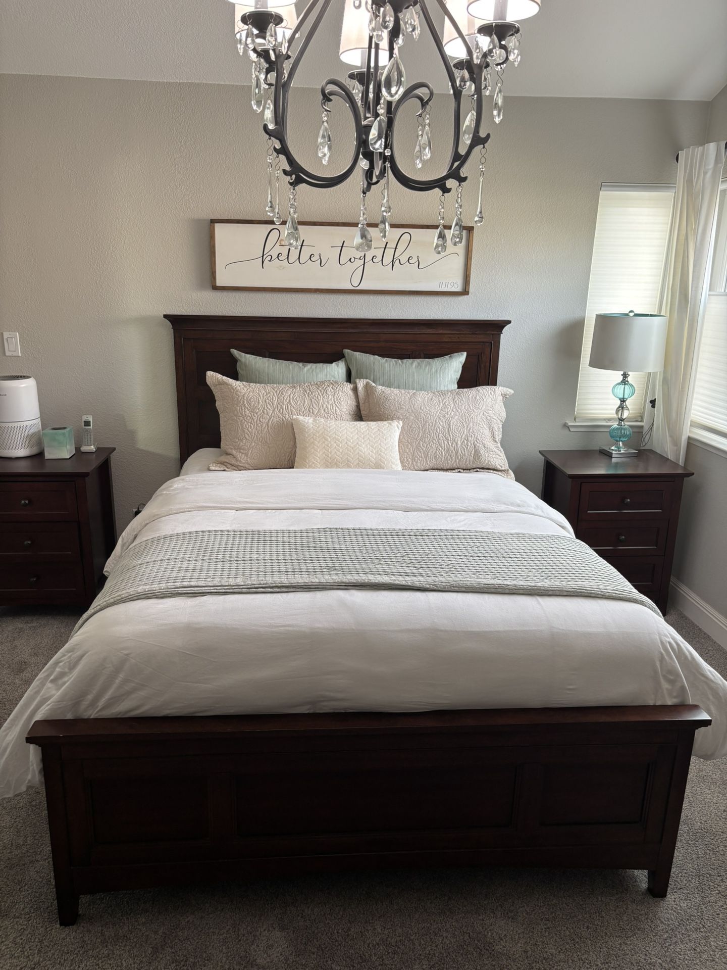 Bed frame and Queen Mattress
