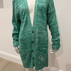 Gilly Hicks Marled Green Long Cardigan Size Medium