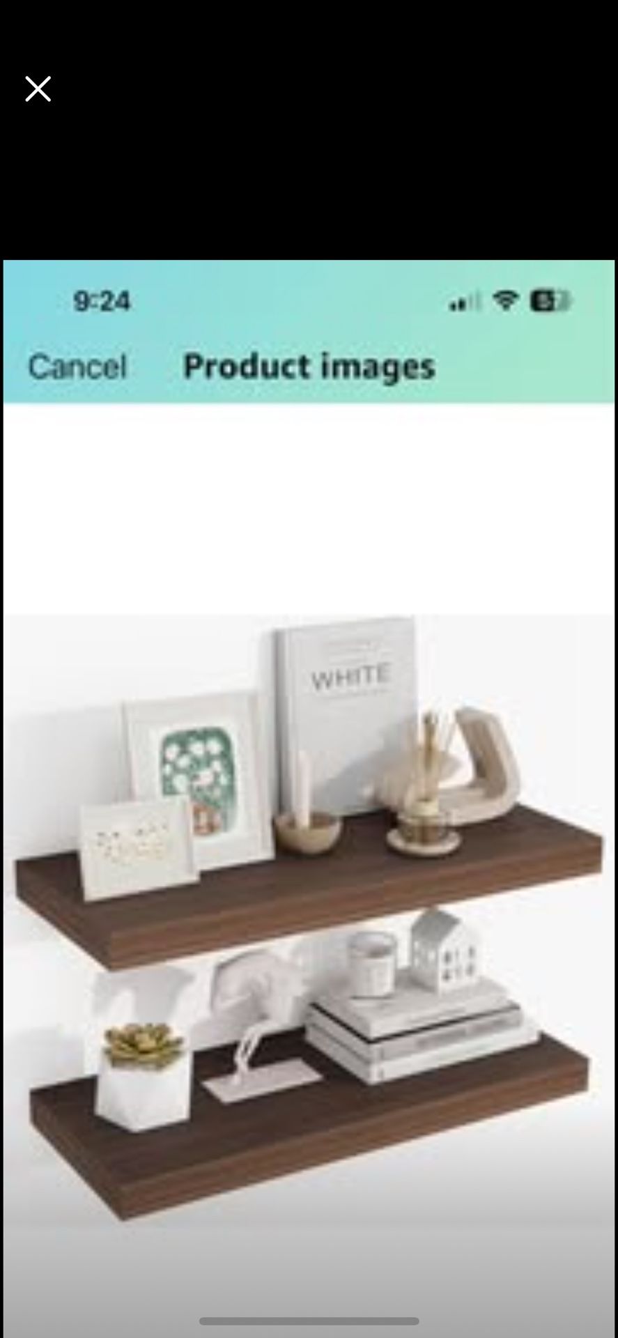 Set of 2 Floating Wall Shelves New 24”