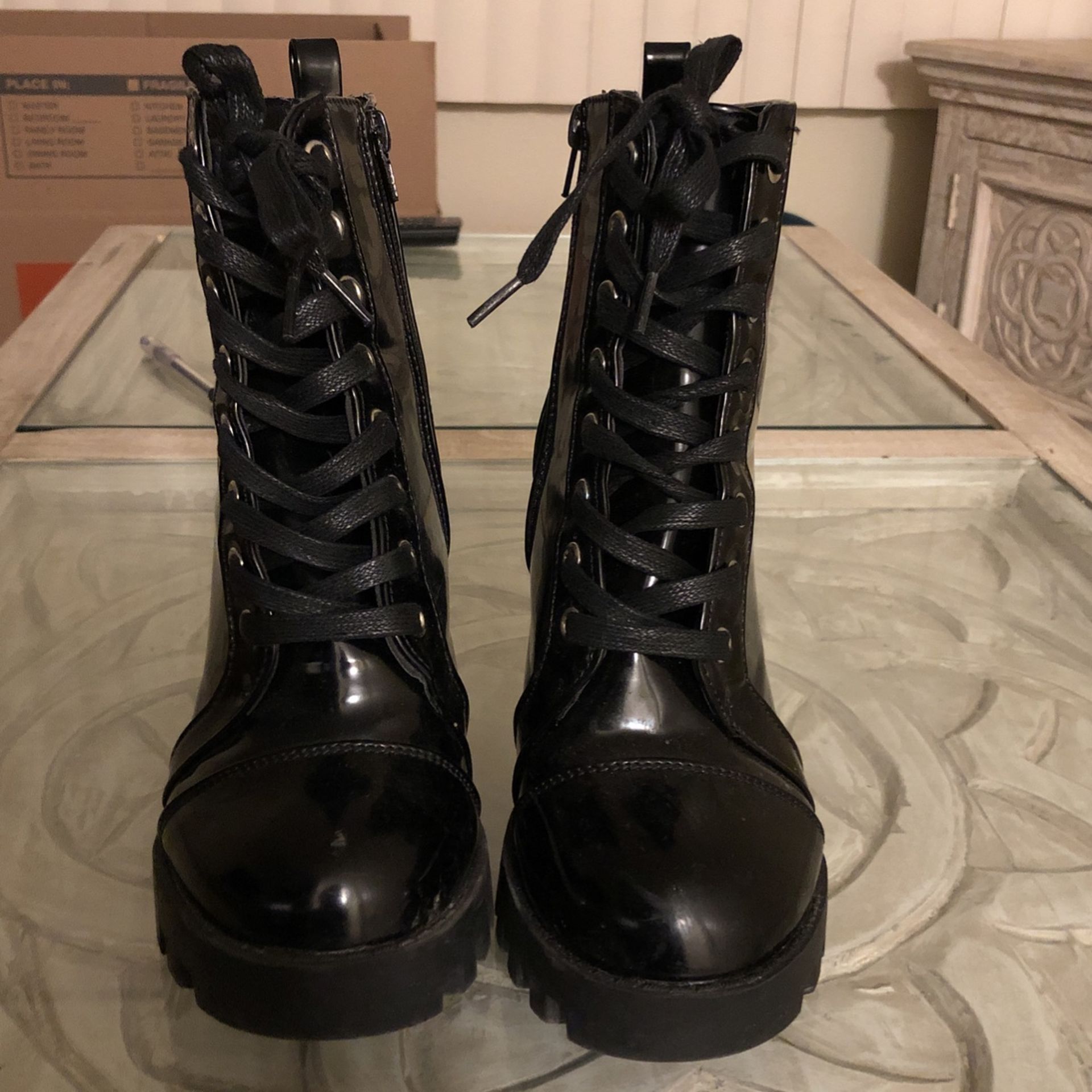 Combat Boots With Heel