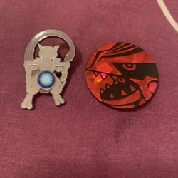 Mewtwo Pin & Groudon Coin Bundle