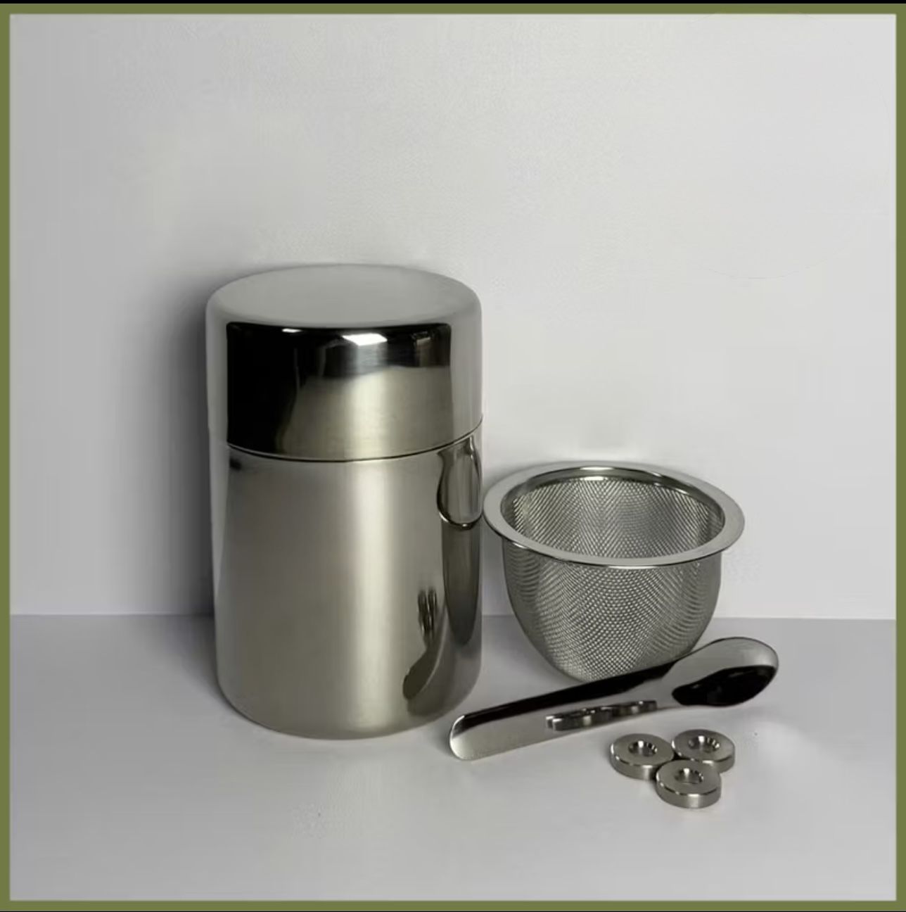 Matcha Strainer Set – Premium Stainless Steel, One-Hand Operation