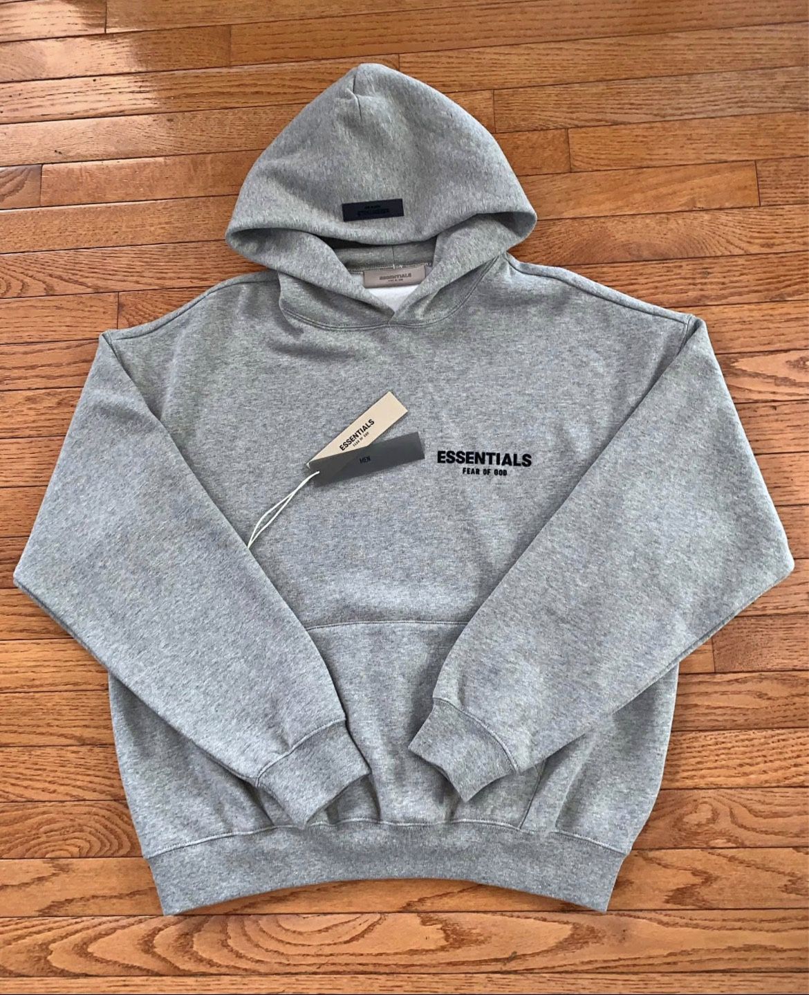 grey essentials hoodie
