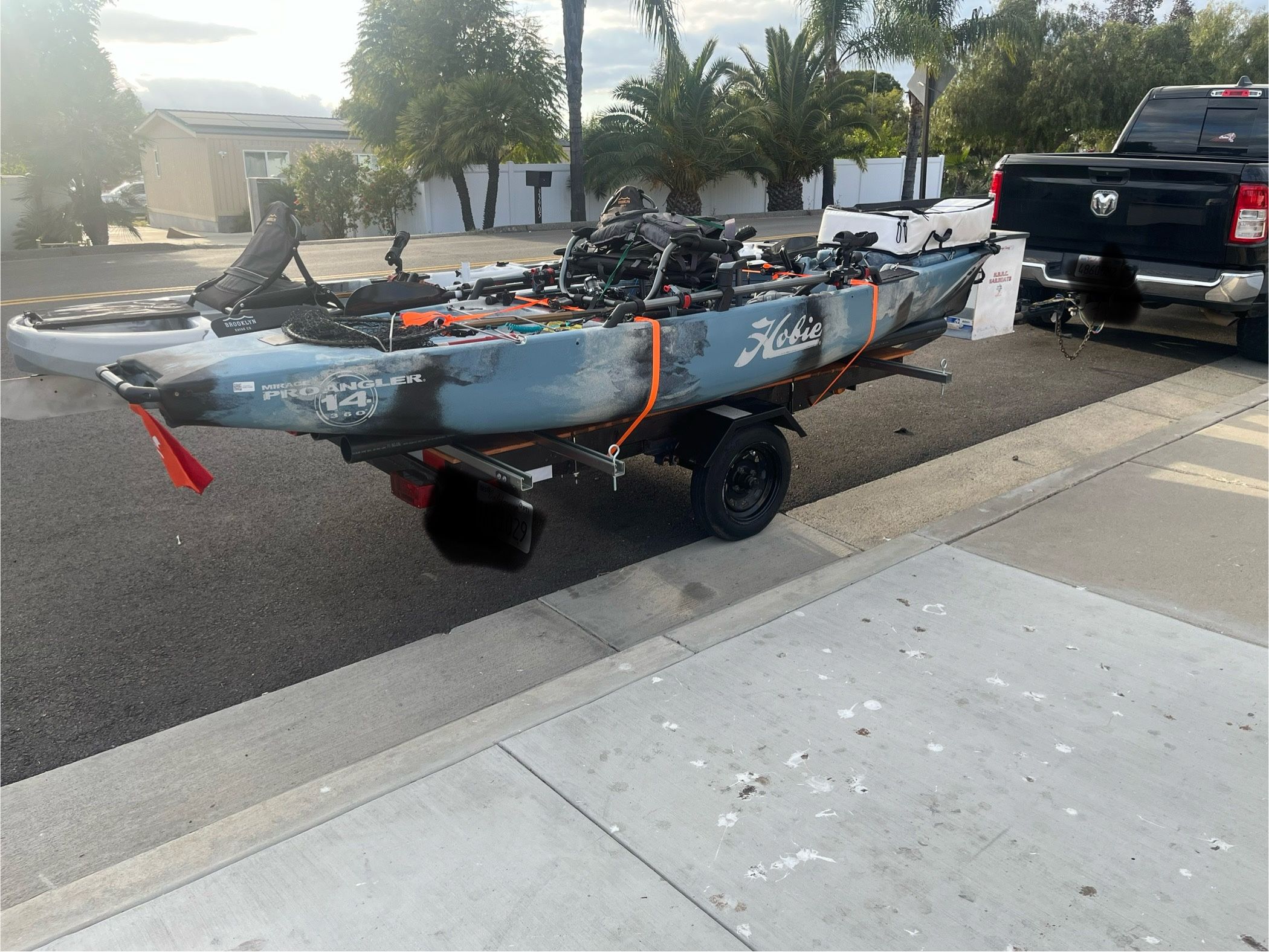 Kayak Trailer  Only . Trailer Is Adjustable And Will Hold Two 14 Ft   Kayaks