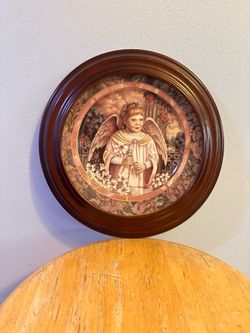 Bradford Exchange “Faith” Collector Plate by Donna Richardson with Wood Display Frame
