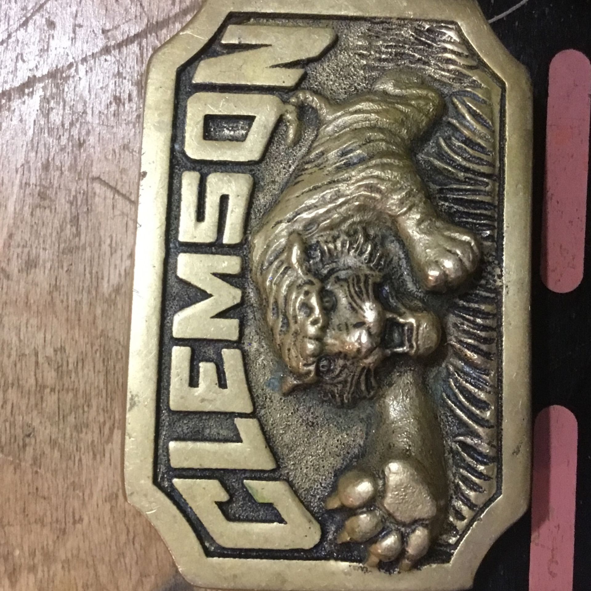 1981 Clemson Tigers Hand Made Brass Belk Buckle