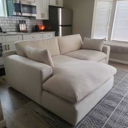 Cream Sectional ( Delivery Available )
