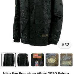 Nike San Francisco 49ers 2020 Salute To Service Sz Xxl Black Jacket Men’s New
