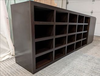 Solid wooden storage shelf/console/cabinet.