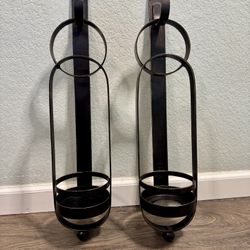 Rustic Wall Candle Sconces (Set Of 2)