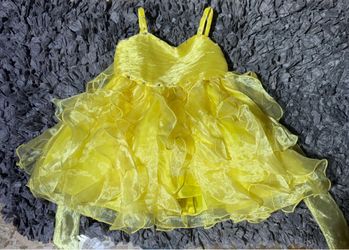 Yellow Bell inspired dress 12m