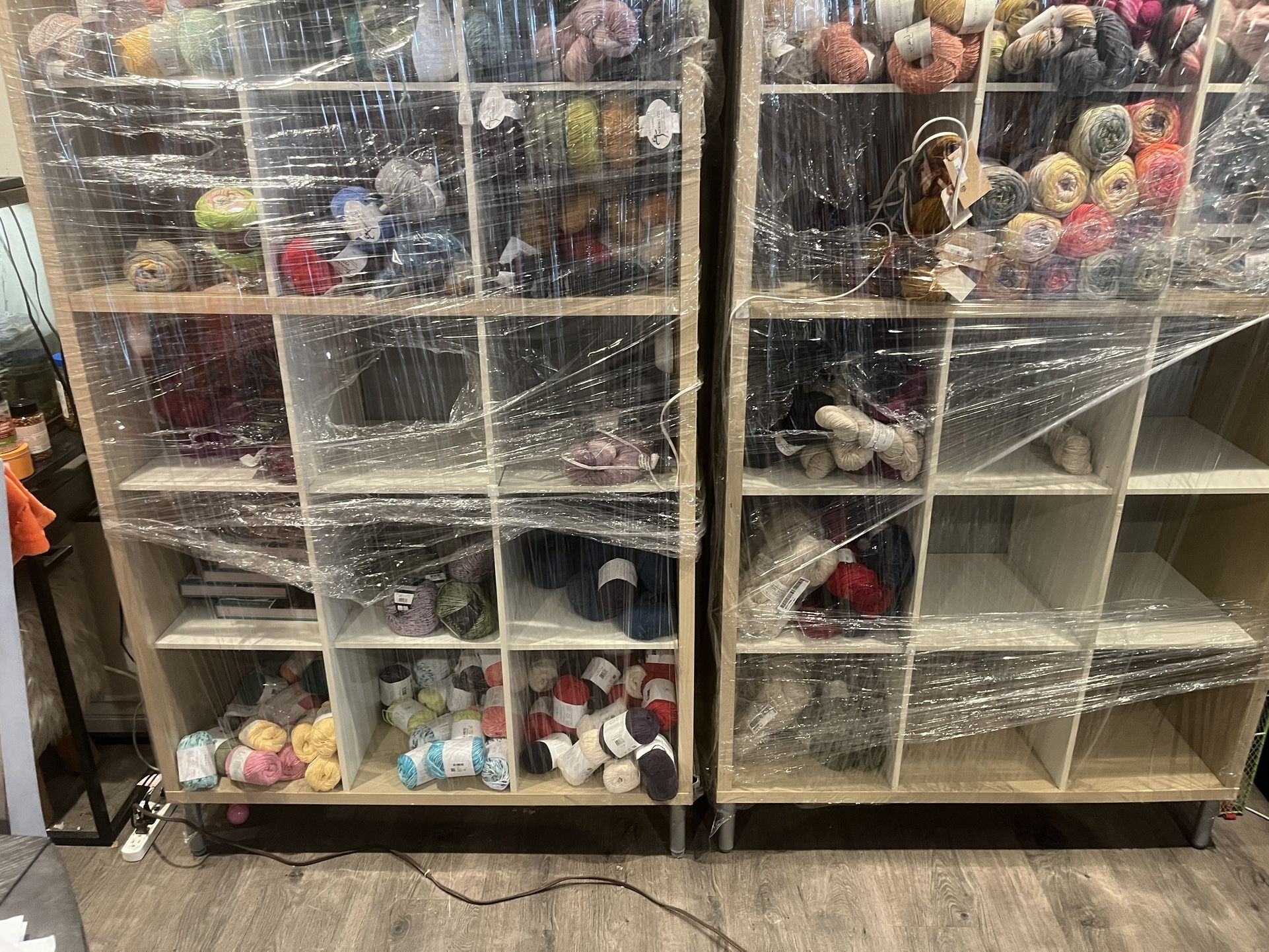 IKEA storage shelves