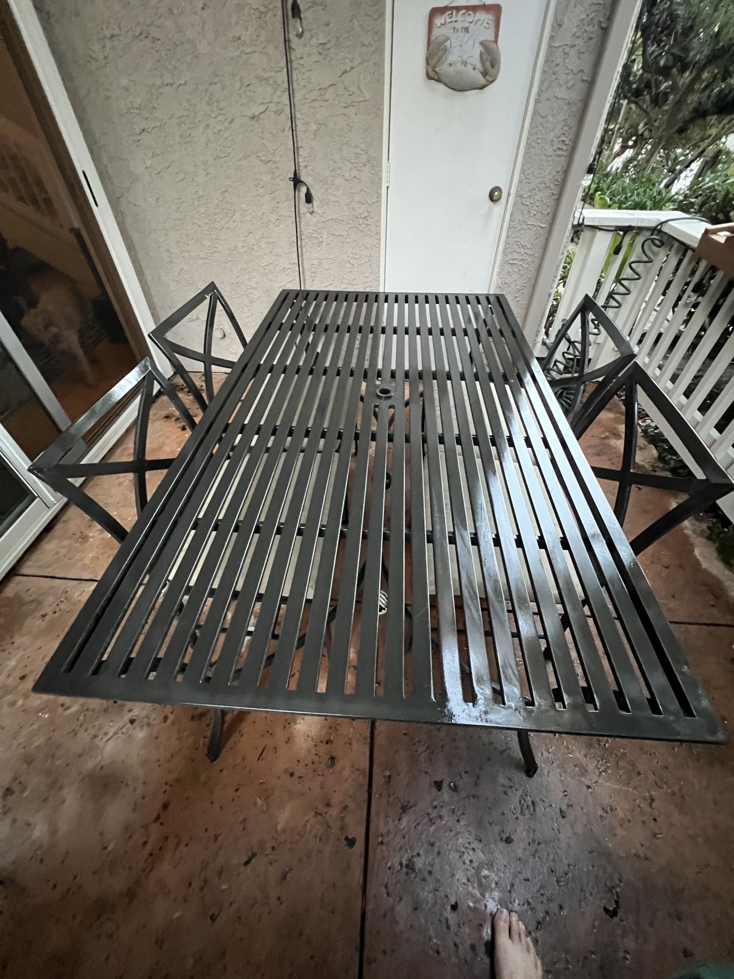 Moving Sale – Restoration Hardware Outdoor Dining Set – Table + 6 Chairs