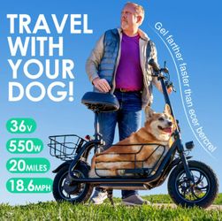 electric bike with dog carrier new