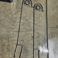 Large Plant Hangars . Used,  Aprox 3ft. Tall . Heavy Duty. $15 For The Pair