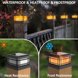 Dynaming 8 Pack Solar Flame Post Lights Outdoor ($100 on amazon)