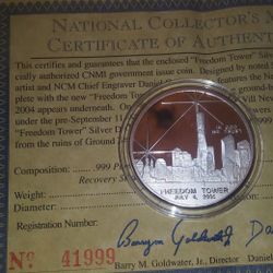 Commemorative $1 piece made from Fallen Towers