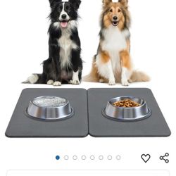 Stone Drying Mat for Dog Bowls, 2 Pack Pet Feeding Mat
Water Absorbent Stone Drying Mat for Dog Water Bowl
Non-Slip Natural Diatomaceous Earth Stone M