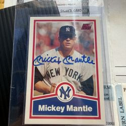 1991 Mickey Mantle ON CARD AUTO With Authenticity Certificate and receipt from 1998 purchase