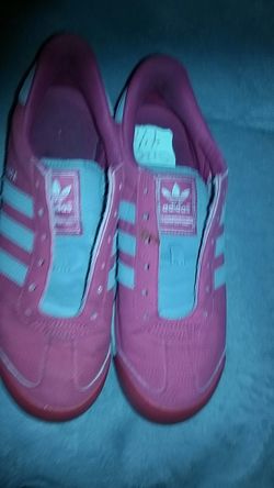 Adidas Size 4.5 youth pink n grey