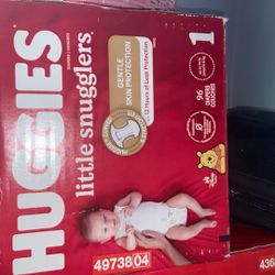 Size 1 Huggies Diapers 96 Count 
