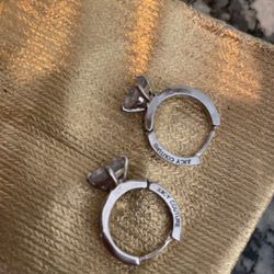 Juicy Couture silver diamond ring earrings