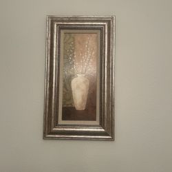 Brown/Gold Flowers In Vase Print