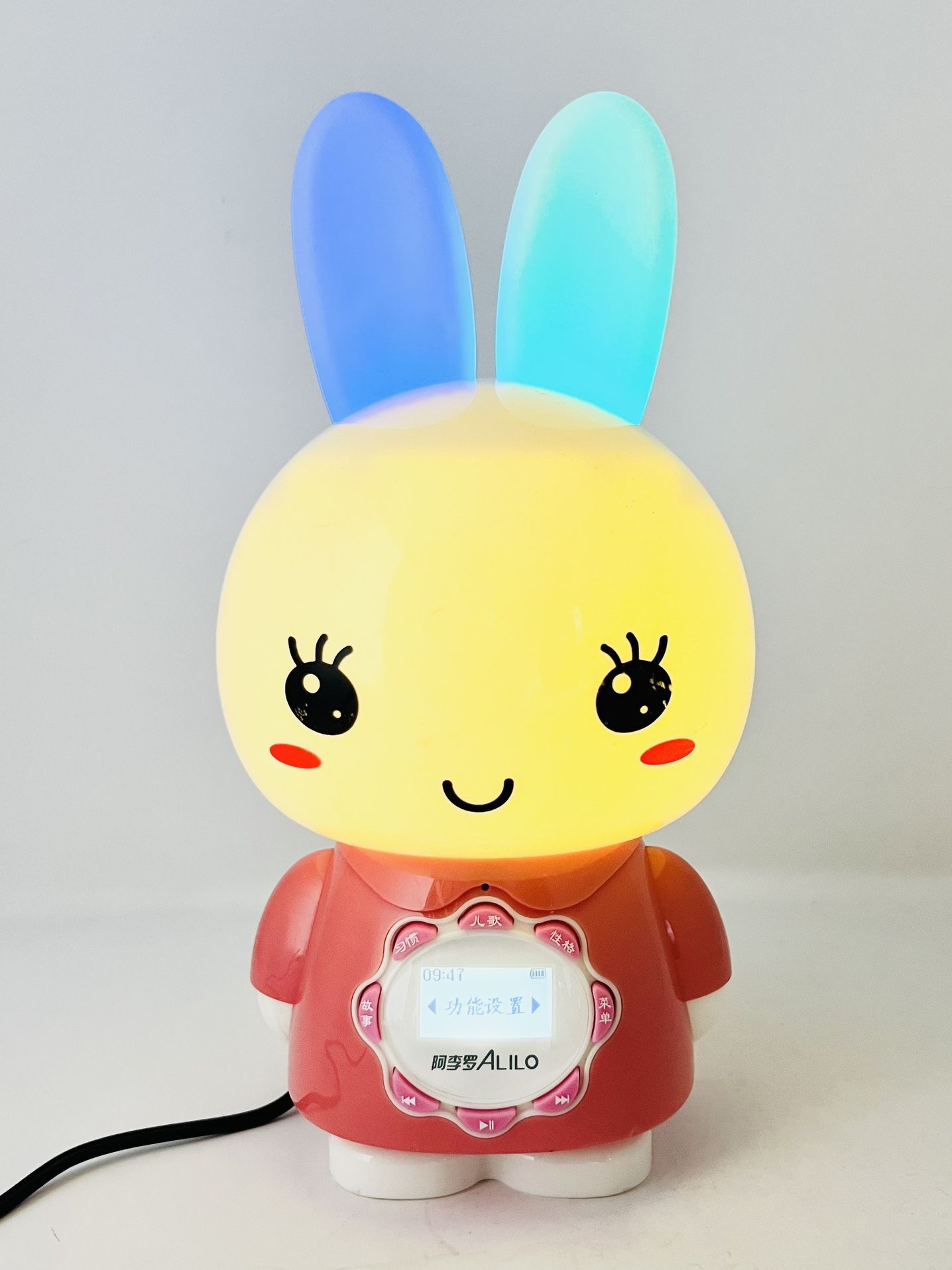 Alilo Big Bunny Early Education Toy, LCD Display, Baby Nightlight G7 Pink