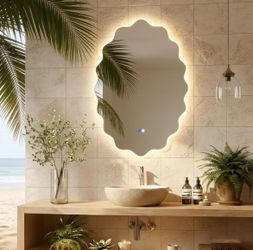 Oval LED wall mirror Elegant