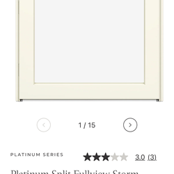 Larson Platinum Split Fullview Storm Door (New)