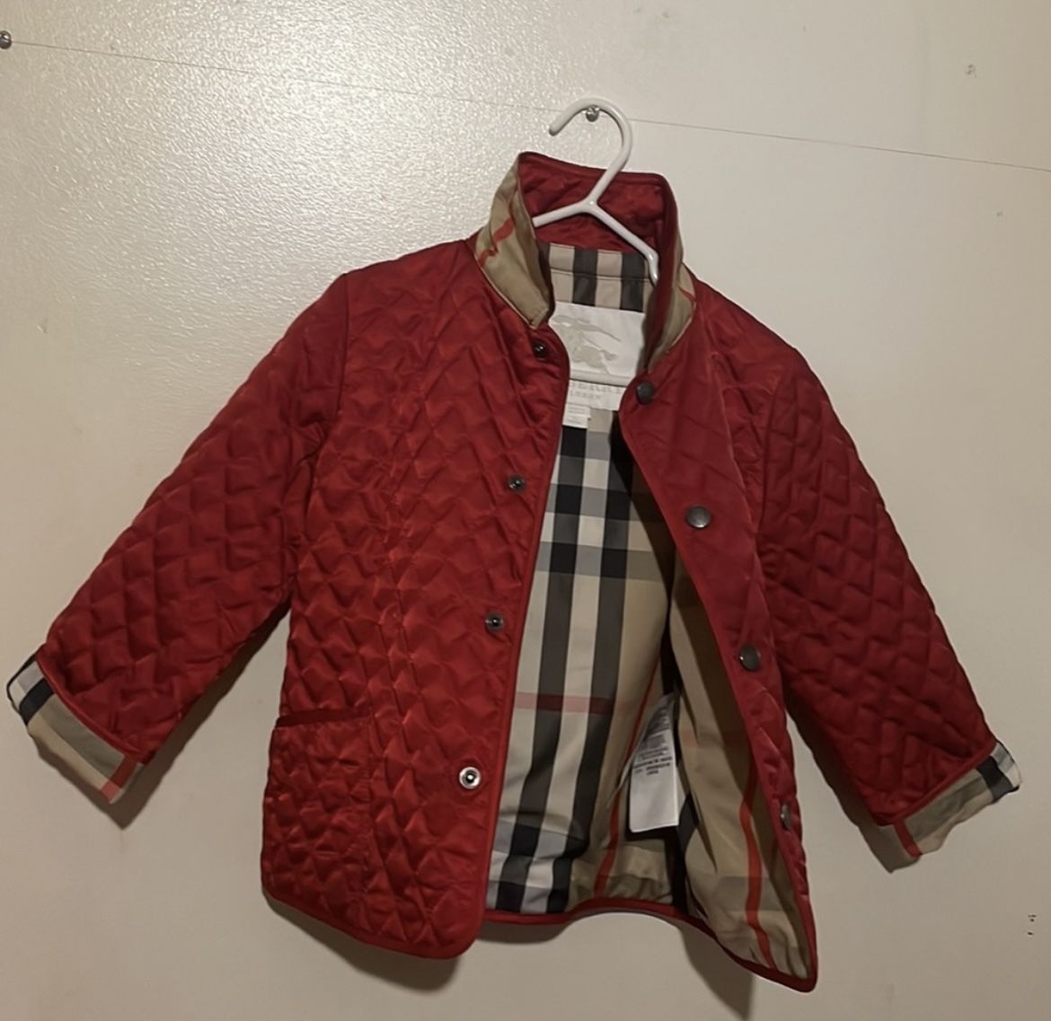 Burberry girls size 2Y red jacket. 