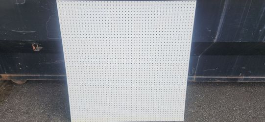 Peg board 48x 46.5 white on one side