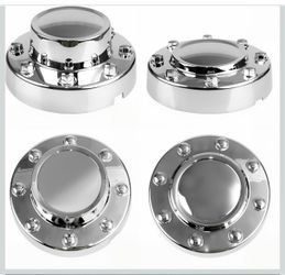 BHB Chrome Dually Wheel Center Hub Caps 2011-2018 Compatible with Dodge Ram 3500 with Aluminum Wheels Front & Rear Replaces 0AA 5AC