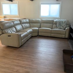 Leather Sectional - Two Power Reclining Seats