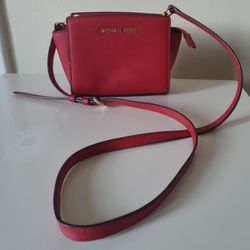 Michael Kors Selma Mini Saffiano Leather Red Crossbody bag