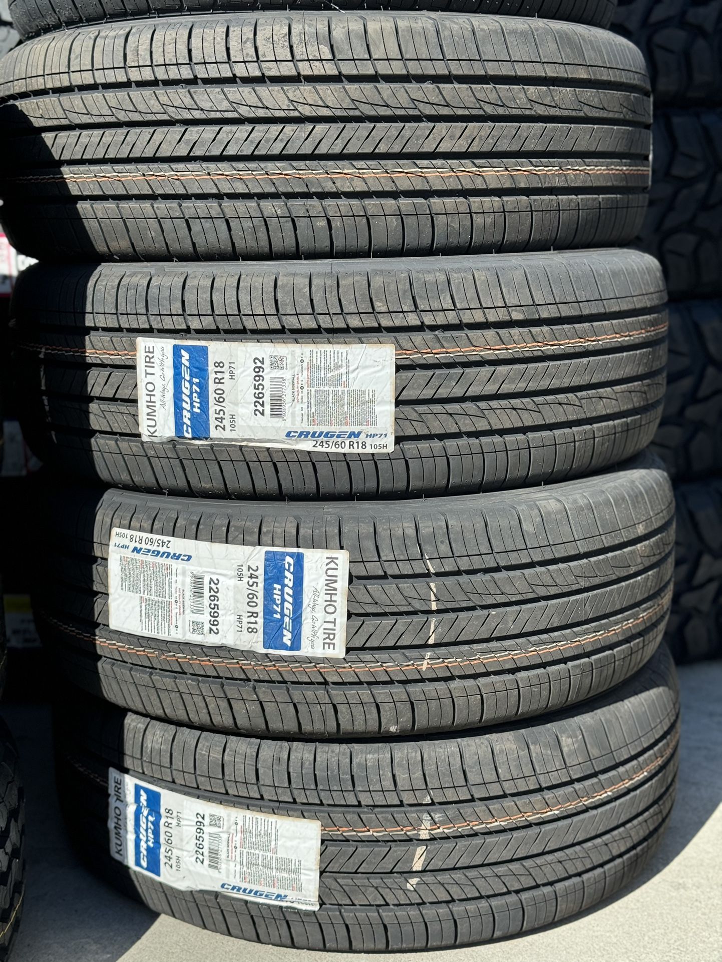 245/60R18 Kumho Crugen Brand new set of tires installed and balanced