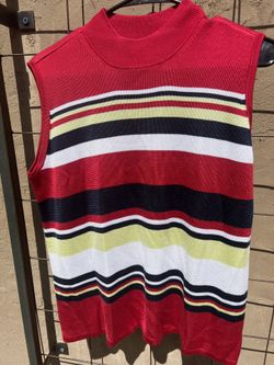 Preston York Sleeveless Sweater Multicolor XL