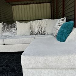Nice Light Grey Sectional Sofa 